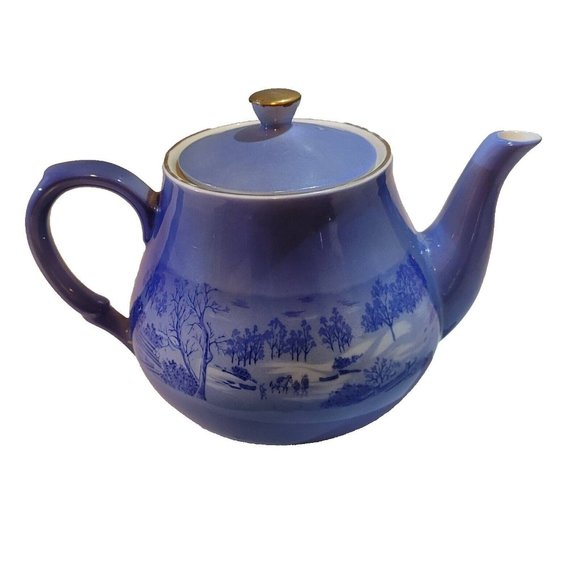 Currier & Ives Tea Set Hot Cocoa Set Christmas Cocoa Winter Homestead - Picture 2 of 10